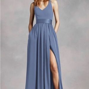 David’s Bridal (Vera Wang collection) bridesmaid dress steel blue